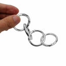 5Pcs Round Carabiner Spring Snap Keychain Hook Clip Outdoor Backpack Buckle N6O2