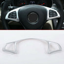 Car Abs Chrome Steering Wheel Decoration Frame Trim For Mercedes Benz C Glc