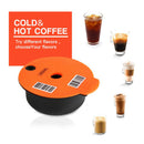 2x Reusable PP Coffee Capsule Pods Filter for Bosch Tassimo 180ml Capacity