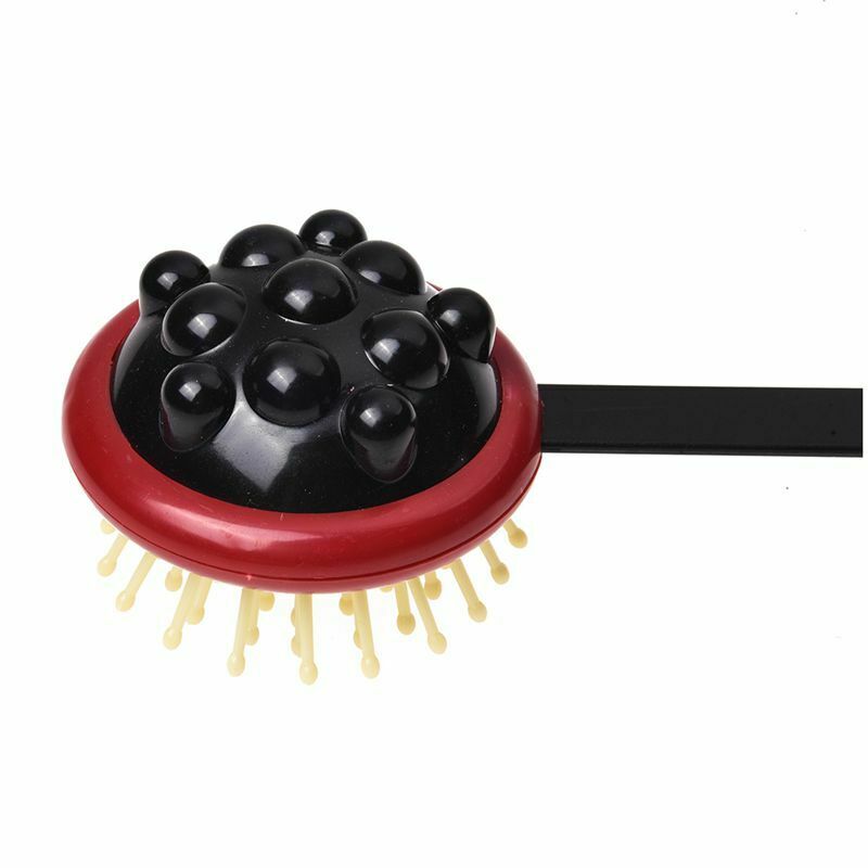 17.5" Long Black Red Plastic Back Knock Scratcher Relaxing Massage Hammer H5X5