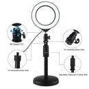 4.6 Inch Dimmable LED Ring Light Kit Photography Selfie Light + Desktop JIB