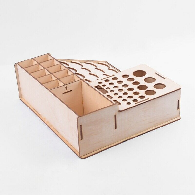 Wooden Paints Bottles Rack Modular Stand Storage Rack DIY Art Painting Tool R2U3