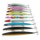 10Pcs / set 18cm 26g Large scale lure minnow Sea fishing tackle Artificial