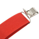 Women Men Clip-on Adjustable Pants Elastic Y Back Suspender Braces - Red