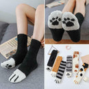 6pairs/set Claw Cotton Floor Socks Fleece Women Calf Length Socks One Size