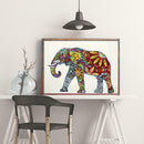 5D DIY Special Shaped Diamond Painting Elephant Pattern Embroidery Ornament