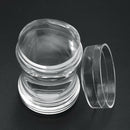 2pcs Clear Jelly Silicone Nail Art Stamper DIY Stamping Printing Manicure Tools