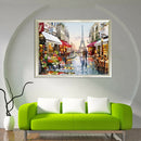 40x30cm Street Corner DIY Paint by Numbers Oil Painting Kit Canvas Decor
