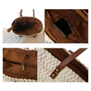 Women Beach Woven Shoulder Bag Holiday Totes Travel Bucket Straw Handbags