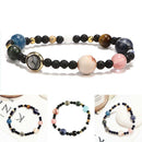 Milky Way Natural Stone Crystal Bead Eight Planets Galaxy Solar System Bracelet