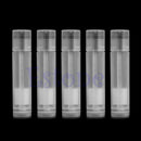 5pcs 5mL Clear Black White Empty Lipstick Lip Balm Container / Case Tube + Caps