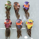 12pcs Artificial Foam Feather Birds DIY Crafts Ornament Home Garden Decor