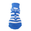 Striped Pet Dog Doggie Socks Paws Covers w/ Non-slip Bottom -Size S