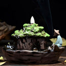 Backflow Incense Burner Home Decor Ceramic Smoke Backflow Incense Stick Hol