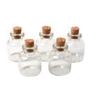 5X Empty Clear Tiny Mini Clear Message Glass Bottles Vials With Cork 22*28 F3U8