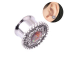1PC Ear Gauges Ear Plugs Tunnels Stainless Steel Ear Stretching Jewelry