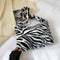 Animal Pattern Shoulder Underarm Bag Women Plush Top-handle Handbag (7)