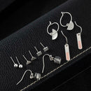 6pair/set Women Geometric Earring Beads Oil Drop Stud Earrings Jewelry