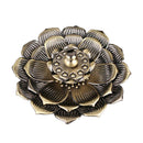 Incense Burner Holder Censer Plate For Candle Aromatherapy Lotus Bronze