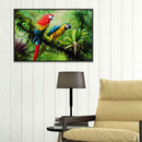 5D DIY Full Drill Diamond Painting 2 Magpies Cross Stitch Embroidery Mosaic