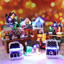 2pcs Christmas Home Decoration LED Light Village Decoration