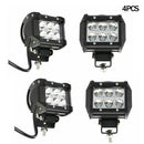 4x 4" 18W 6LED Light Work Bar Spot Lamp Driving For Offroad SUV Car Boat Truck