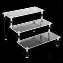 3 Ladder Tabletop Riser Display Protection Removable Rack Stand Organizer