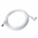 White 6.6ft 9.5mm 90 Degrees Male to F type Male Coaxial TV Satellite Anten I5E2