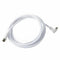 White 6.6ft 9.5mm 90 Degrees Male to F type Male Coaxial TV Satellite Anten I5E2