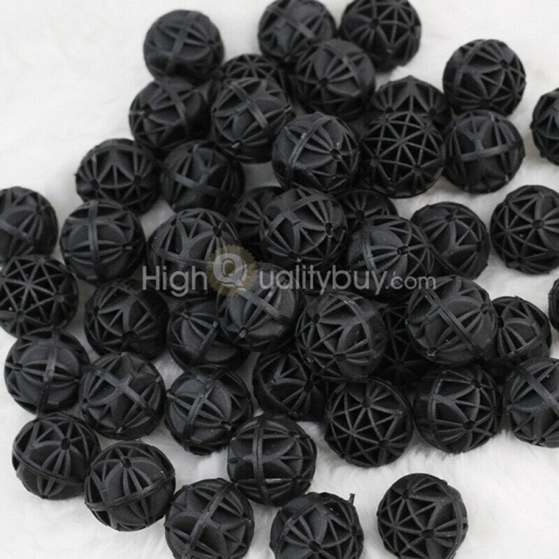 50x Aquarium Pond Bio Balls 16mm Canister Filter Media Marine Reef Sump Fish