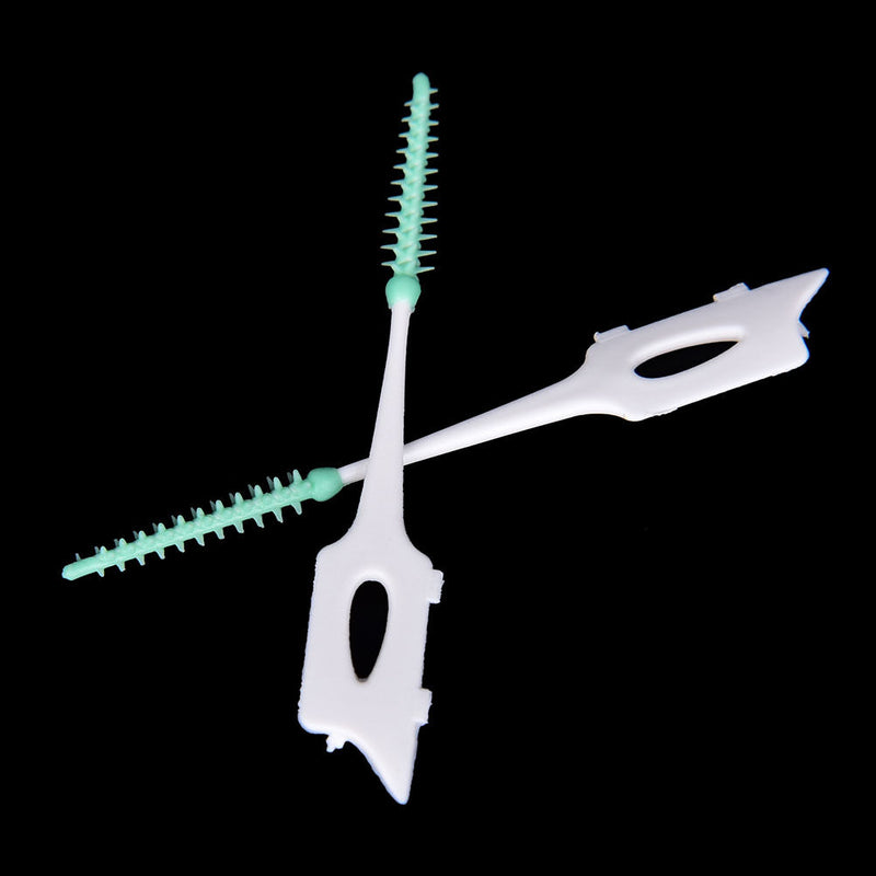 20 Clean Tooth Floss Head Hygiene Dental Plastic Interdental Brush Toothpic Bj