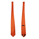 Wedding Party,Evening Mens Woven Silk Tie, Hanky & Cufflinks Set -Orange