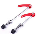 2x bicycle quick release axle clamping lever safety set axis Red Q4B5