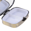 2Grid Moistureproof Metal Folding PillCase Medicine StorageOrganizer ContainerBX