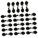 20 Sets Black Chinese Knots Frog Buttons Closures for Clothes Coats Sewing