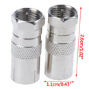 2Pcs F Type Male Plug Connector Socket to RF Coax TV Aerial Female RF AdaptersOZ