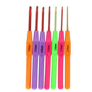 7pcs Multicolor Plastic Knitting Needles Crochet Hooks Kit With Ergonomic G X6O5