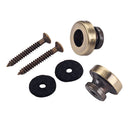 Set Of 6 Pcs Guitar End Pin Strap Buttons Locks Mounting Screws For Musical