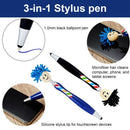 10 Pieces Mop Topper Pens Screen Cleaner Stylus Pens 3-In-1 Stylus Pen Dust