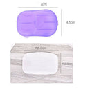 Disposable Paper Soap Travel Portable Hand Washing Cleaning Soap Purple