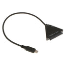 USB 3.1 Gen 2 USB-C to SATA3.0 7+15 PIN Adapter Cable For 2.5" 3.5" HDD SSD