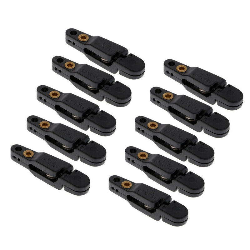 10Pcs Offshore Fishing Adjustable Planer Board Snaps Release Line Clips Black