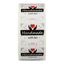 Round "Homemade with Love" Stickers Seal Labels 500 Labels Stickers Scrapbo D5M1