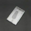 2 -Pack ID Badge Holder Hard Plastic Card Holders Vertical
