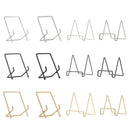 Square Wrought Iron Easel Plate Display Stand Picture Frame Holder  Black_S
