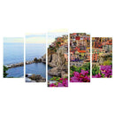 5pcs 5D DIY Full Drill Diamond Painting Seaside Cross Stitch Kit Home Decor
