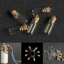 10pcs Mini Plastic Perfume Bottles Cork Potion Vials Charms Necklace Pendant DIY