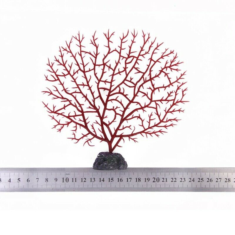 Aquarium Artificial Red Coral Underwater Plants Ornament Decorating