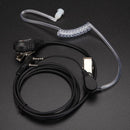 2 Pin Acoustic Tube Headset PTT Mic Earpiece for Baofeng Kenwood Radio