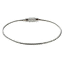 50pcs Stainless Steel Screw Locking Wire Keychain Cable Keyrings Key Holder B1L6